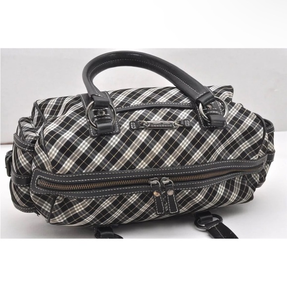 Burberry Blue Label Japan Exclusive Black Check Handbag EUC - Picture 5 of 17